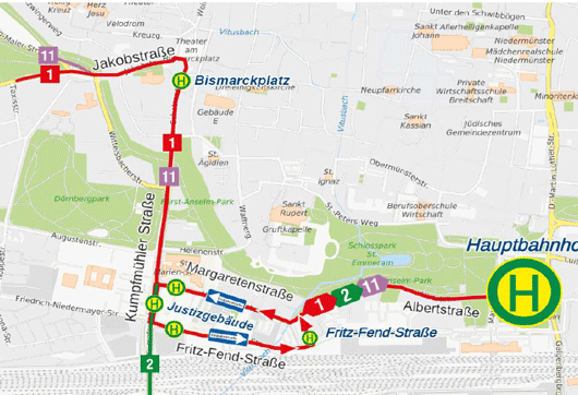 Karte Umleitung Weißgerbergraben